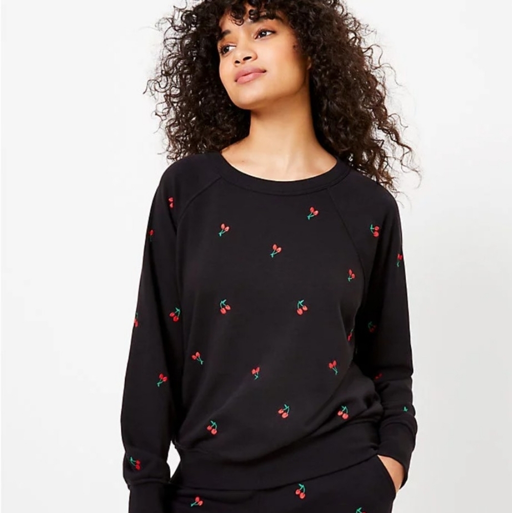 Lou & Grey Cherry Terry Sweatshirt